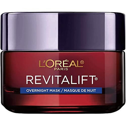L'Oreal Paris Revitalift Triple Power Anti-Aging Overnight Mask with Pro Retinol, Hyaluronic Acid & Vitamin C, Reduce Wrinkles, 1.7 Oz