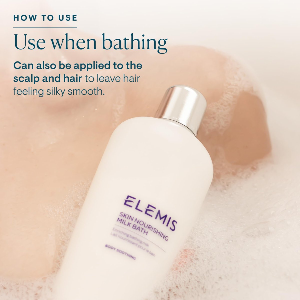 ELEMIS Skin Nourishing Milk Bath – Softening Body Cleanser for Dry Skin, 400ml Avelisse