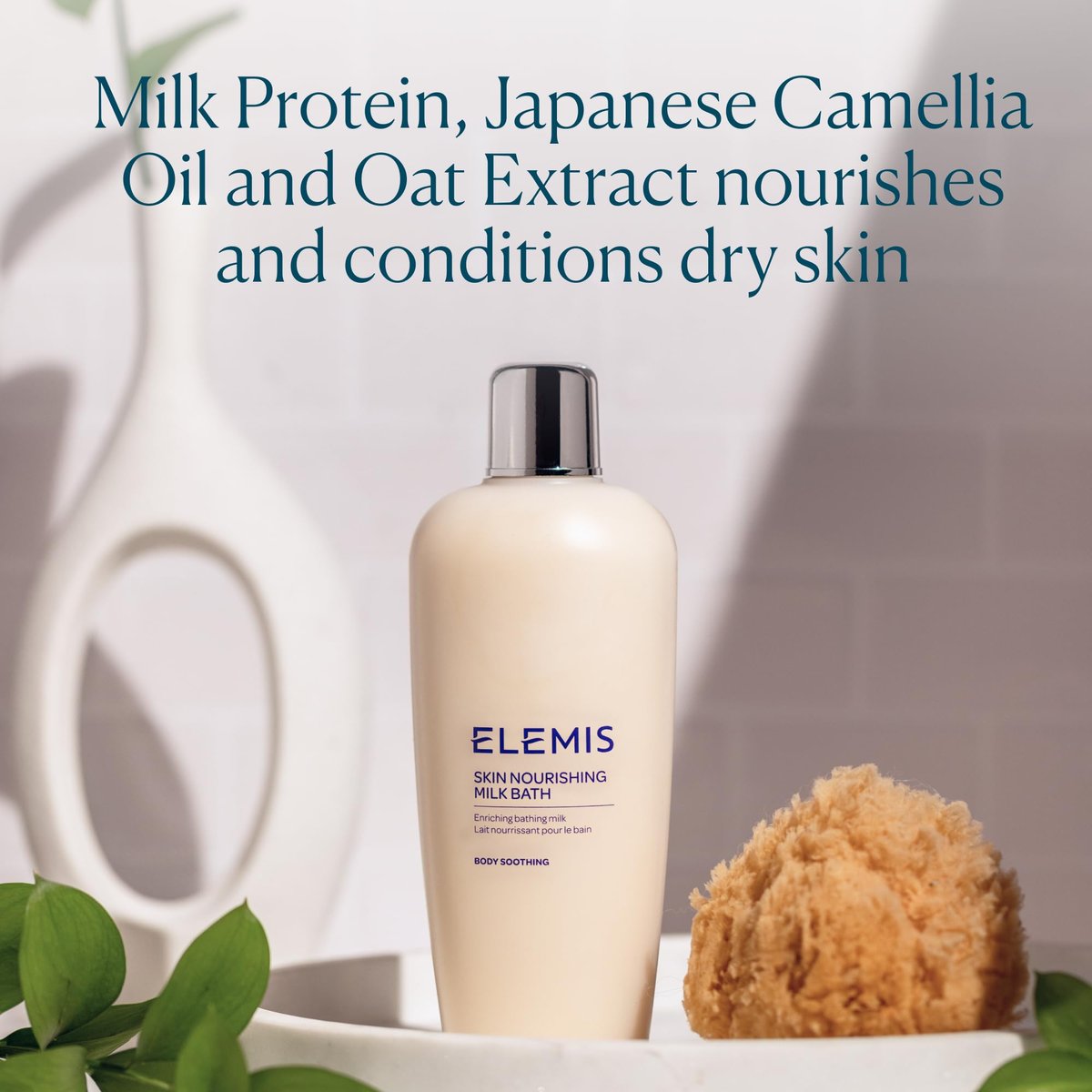 ELEMIS Skin Nourishing Milk Bath – Softening Body Cleanser for Dry Skin, 400ml Avelisse