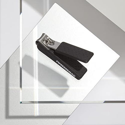 Tweezerman Precision Grip Fingernail Clipper - Stainless Steel, Black Avelisse