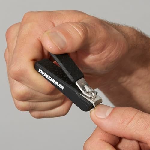 Tweezerman Precision Grip Fingernail Clipper - Stainless Steel, Black Avelisse