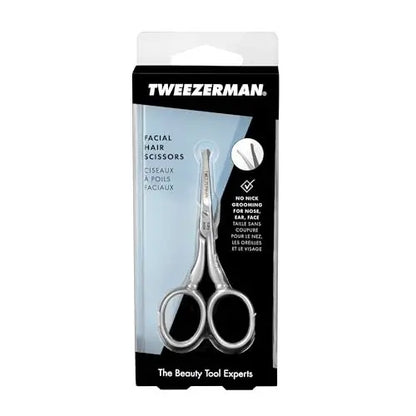 Tweezerman G.E.A.R. Facial Hair Scissors for Men – Precision Stainless Steel Grooming Shears Avelisse
