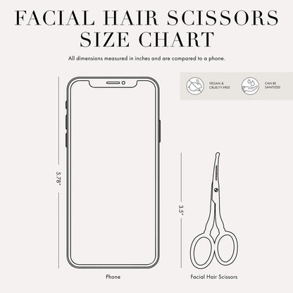 Tweezerman G.E.A.R. Facial Hair Scissors for Men – Precision Stainless Steel Grooming Shears Avelisse