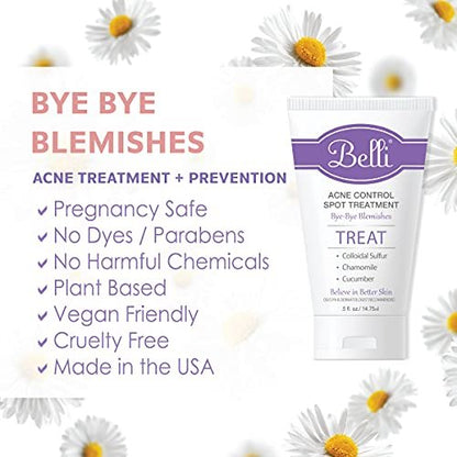 Belli Skincare Acne Control Spot Treatment - 0.5 Fl Oz - Vegan & Pregnancy-Safe Acne Spot Treatment for Face Avelisse