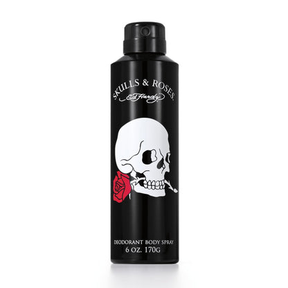 Ed Hardy Skulls & Roses Men's Deodorant & Fragrance Body Spray, 6 oz Avelisse