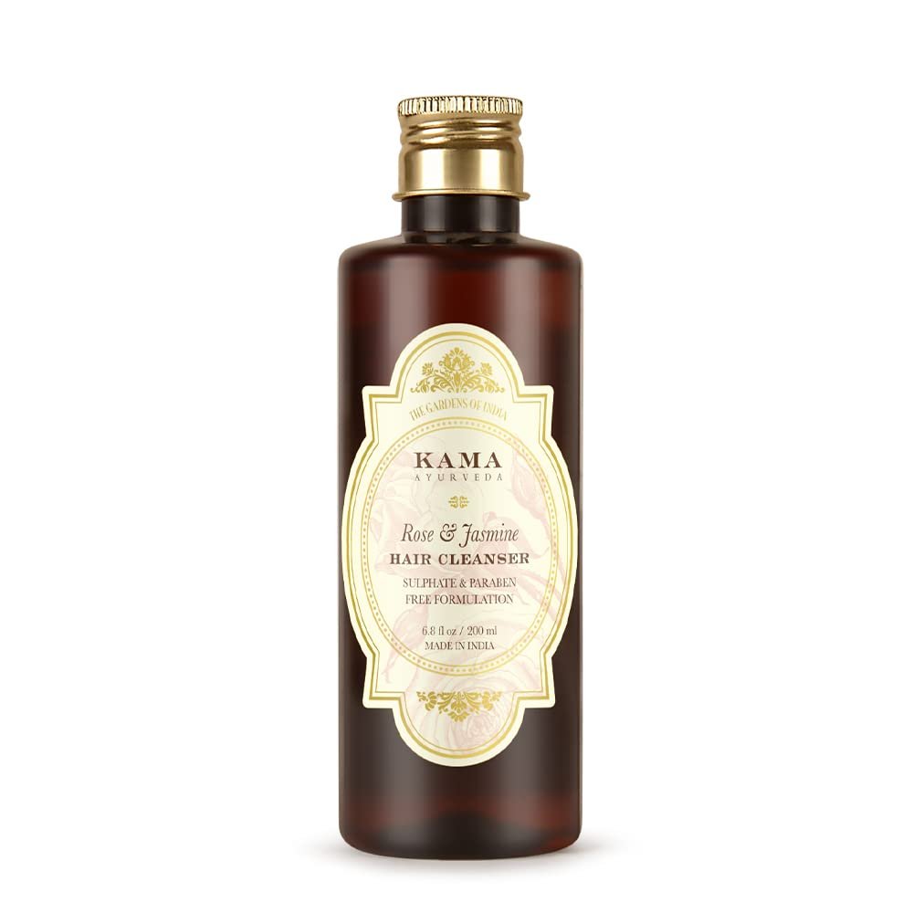 Kama Ayurveda Rose & Jasmine Hair Cleanser - 200ml | Natural Ayurvedic Shampoo for Silky Hair - görsel 1