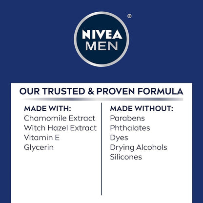 NIVEA FOR MEN Sensitive Post Shave Balm - 3.3 oz (6-Pack) Soothing Aftershave for Sensitive Skin