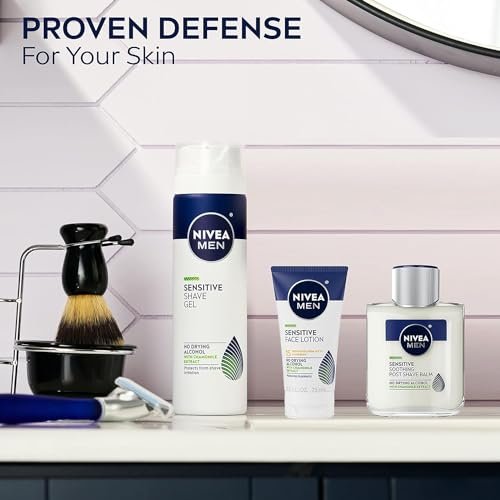 NIVEA FOR MEN Sensitive Post Shave Balm - 3.3 oz (6-Pack) Soothing Aftershave for Sensitive Skin - görsel 14