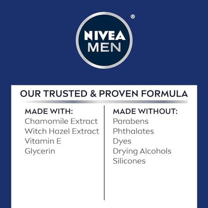 NIVEA FOR MEN Sensitive Post Shave Balm - 3.3 oz (6-Pack) Soothing Aftershave for Sensitive Skin
