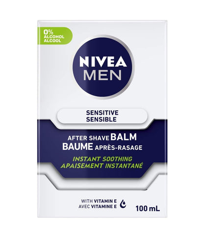 NIVEA FOR MEN Sensitive Post Shave Balm - 3.3 oz (6-Pack) Soothing Aftershave for Sensitive Skin