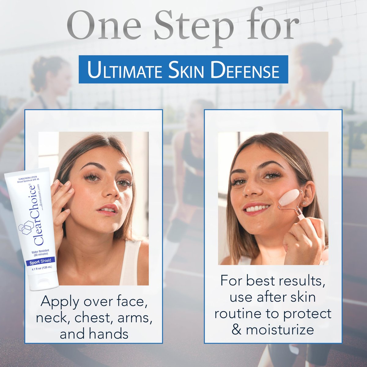 Clear Choice Sunscreen for Face SPF 45 – Oil-Free, Reef-Safe, Broad Spectrum Sunblock with Zinc Oxide, No White Cast, 4 oz Avelisse