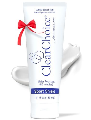 Clear Choice Sunscreen for Face SPF 45 – Oil-Free, Reef-Safe, Broad Spectrum Sunblock with Zinc Oxide, No White Cast, 4 oz Avelisse
