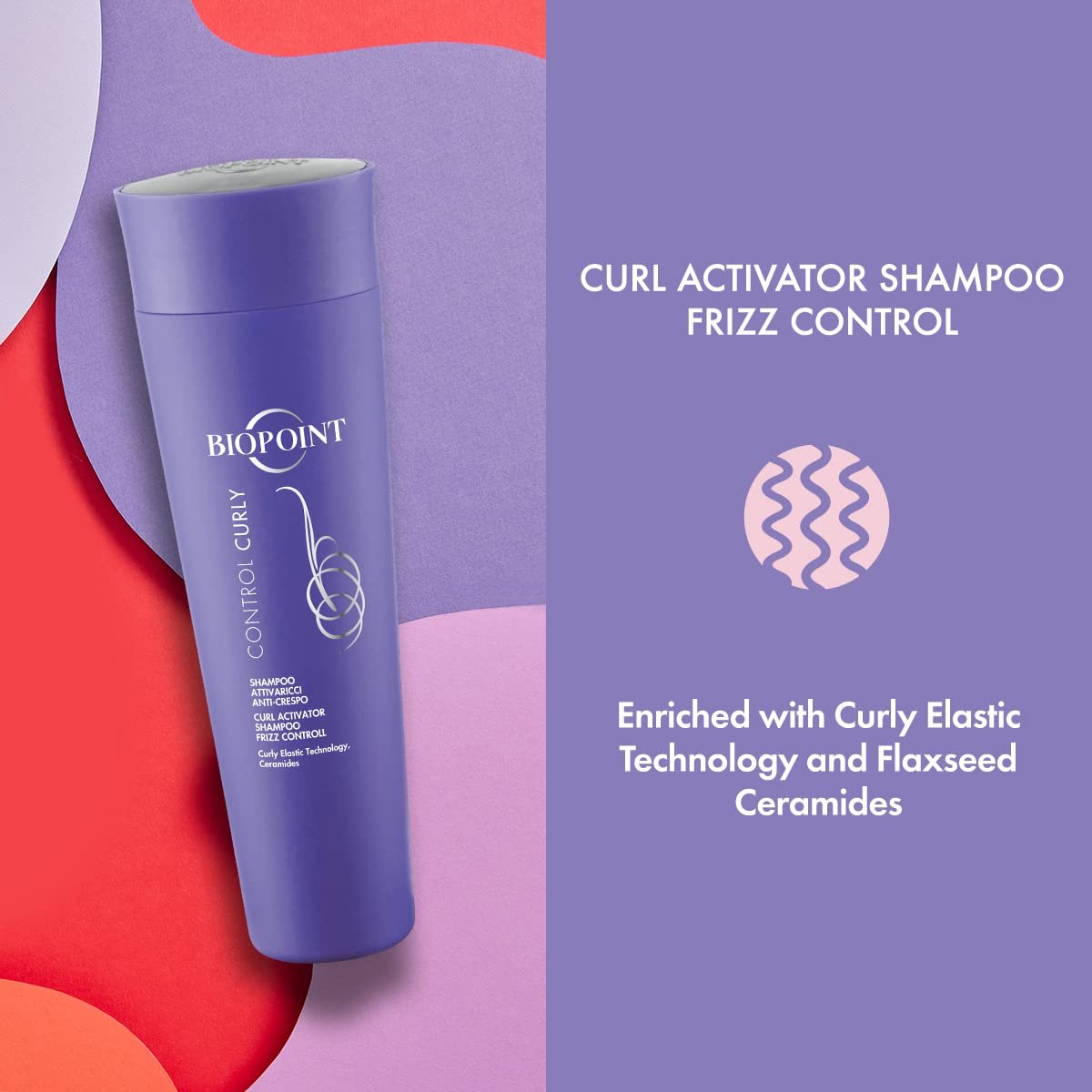 BIOPOINT Anti-Frizz and Anti-Crespo Curl and Wave Shampoo - Hydrating Formula for Defined, Elastic Curls - görsel 5