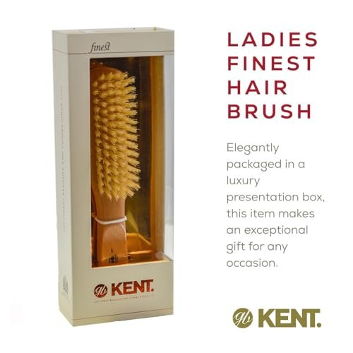 Kent LG3 Finest Hair Brush for Women – Natural Beechwood & Boar Bristle Narrow Hairbrush for Fine to Medium Hair – Dry Brush for Styling, Straightening & Stimulating Oils - görsel 10