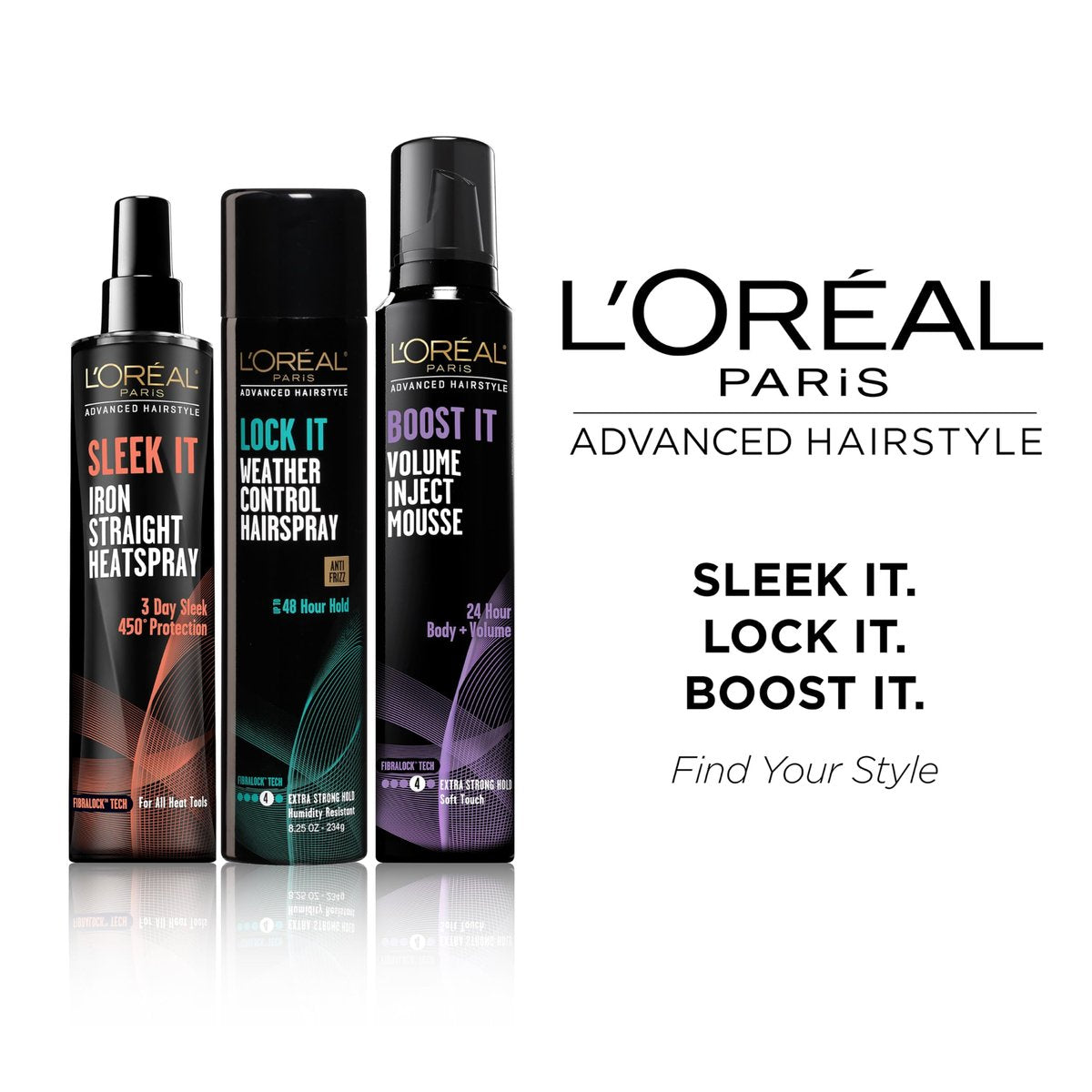 L'Oréal Paris Advanced Hairstyle Sleek It Iron Straight Heat Spray, 5.7 oz - görsel 9