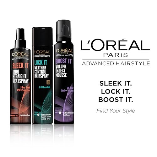 L'Oréal Paris Advanced Hairstyle Sleek It Iron Straight Heat Spray, 5.7 oz - görsel 10