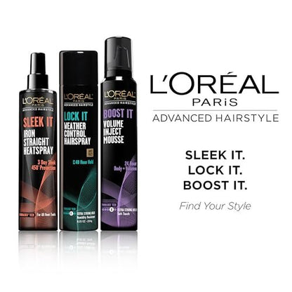 L'Oréal Paris Advanced Hairstyle Sleek It Iron Straight Heat Spray, 5.7 oz