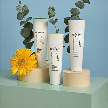 BIOPOINT Rebalancing Shampoo for Oily Scalp and Dry Ends - Dermocare Sebum Regulating Shampoo for Greasy Hair - Oily Scalp Treatment, 7.05 Fl Oz