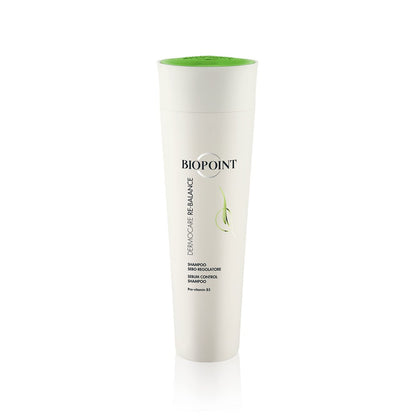 BIOPOINT Rebalancing Shampoo for Oily Scalp and Dry Ends - Dermocare Sebum Regulating Shampoo for Greasy Hair - Oily Scalp Treatment, 7.05 Fl Oz