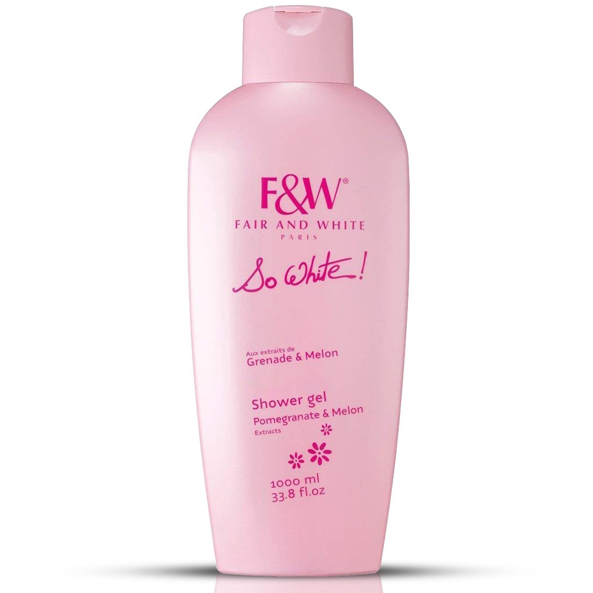 FAIR & WHITE So White Refreshing Brightening Body Wash – 1000ml / 33.8 fl oz – Daily Moisturizing Shower Gel with Pomegranate & Melon Extracts Avelisse