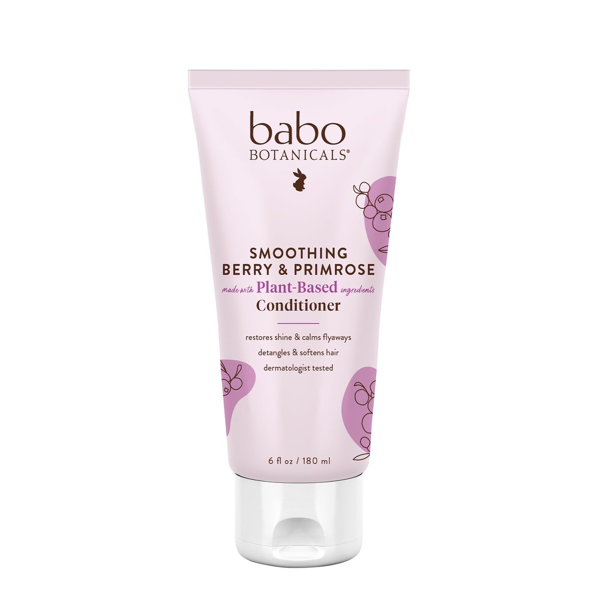 Babo Botanicals Smoothing Conditioner with Evening Primrose Oil, Coconut Oil and Provitamin B5 - For Babies, Kids and Adults with Tangly or Unruly Hair - Vegan - 6 Fl Oz Avelisse