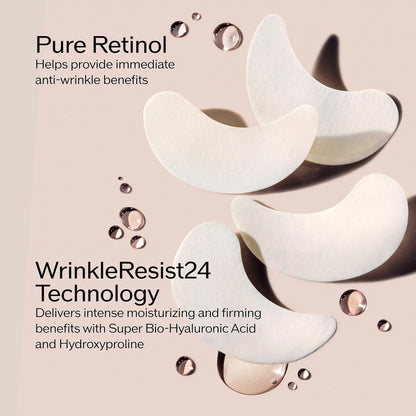 Shiseido Benefiance WrinkleResist24 Pure Retinol Express Smoothing Eye Mask - 12 Pairs - Reduce Wrinkles in 15 Minutes Avelisse