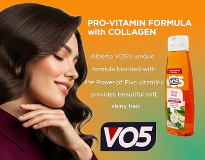 Alberto VO5 Extra Body Volumizing Shampoo, 12.5 fl oz (Pack of 2) – For Fine, Limp Hair