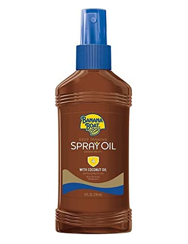 Banana Boat Deep Tanning SPF 4 Spray Oil with Coconut Oil, 8 oz (Pack of 2) Avelisse