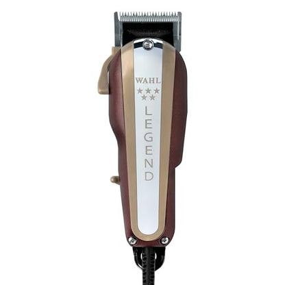 Wahl Professional 5 Star Legend Corded Clipper with Adjustable Taper Lever & 8 Guides – Red & Gold Avelisse