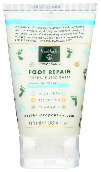 Earth Therapeutics Foot Repair Balm for Dry, Cracked Feet & Heels - 4 oz Intensive Moisturizing Cream