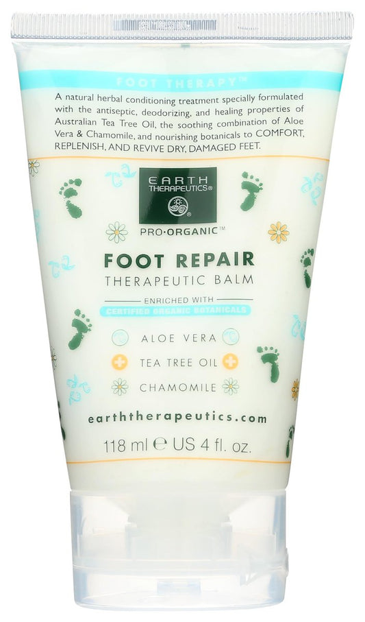 Earth Therapeutics Foot Repair Balm for Dry, Cracked Feet & Heels - 4 oz Intensive Moisturizing Cream