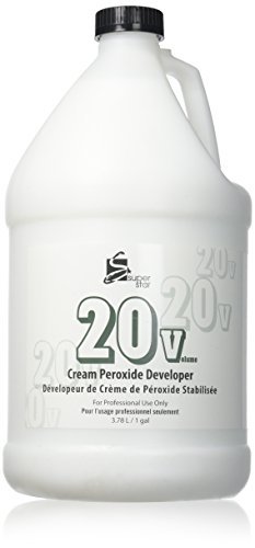 Super Star Stabilized Cream Peroxide Developer 20 Volume 1 Gallon (128 oz) - Professional Hair Color Developer Avelisse