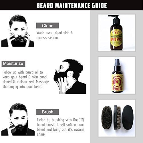 OneDTQ Beard Wash for Itchy Beard & Beardruff – Natural – Soothes, Softens, Deep Cleans – 4.7 FL OZ Avelisse