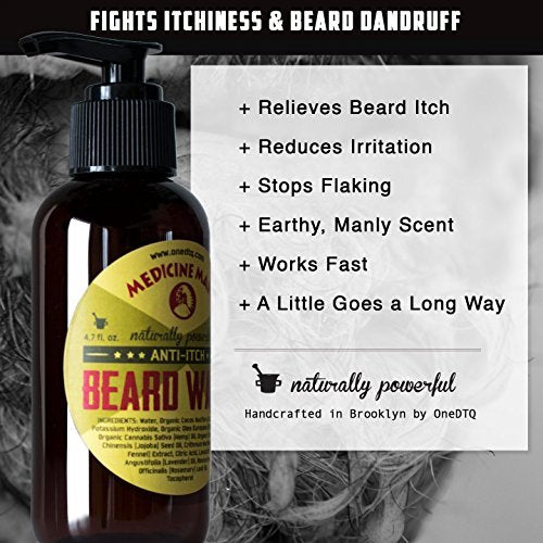 OneDTQ Beard Wash for Itchy Beard & Beardruff – Natural – Soothes, Softens, Deep Cleans – 4.7 FL OZ Avelisse