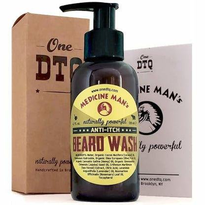OneDTQ Beard Wash for Itchy Beard & Beardruff – Natural – Soothes, Softens, Deep Cleans – 4.7 FL OZ Avelisse