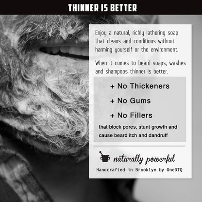 OneDTQ Beard Wash for Itchy Beard & Beardruff – Natural – Soothes, Softens, Deep Cleans – 4.7 FL OZ Avelisse