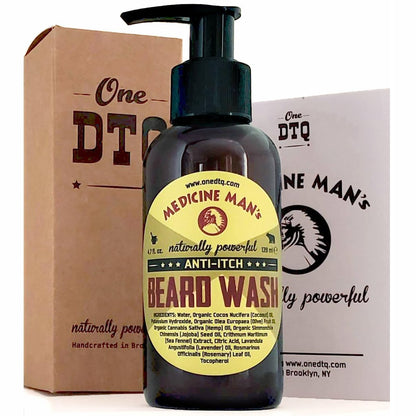 OneDTQ Beard Wash for Itchy Beard & Beardruff – Natural – Soothes, Softens, Deep Cleans – 4.7 FL OZ Avelisse