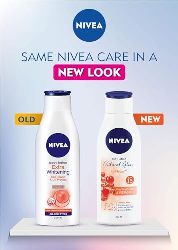 NIVEA Natural Glow Body Lotion with Vitamin C & SPF 15 – Cell Repair & Even Tone, 400ml Avelisse