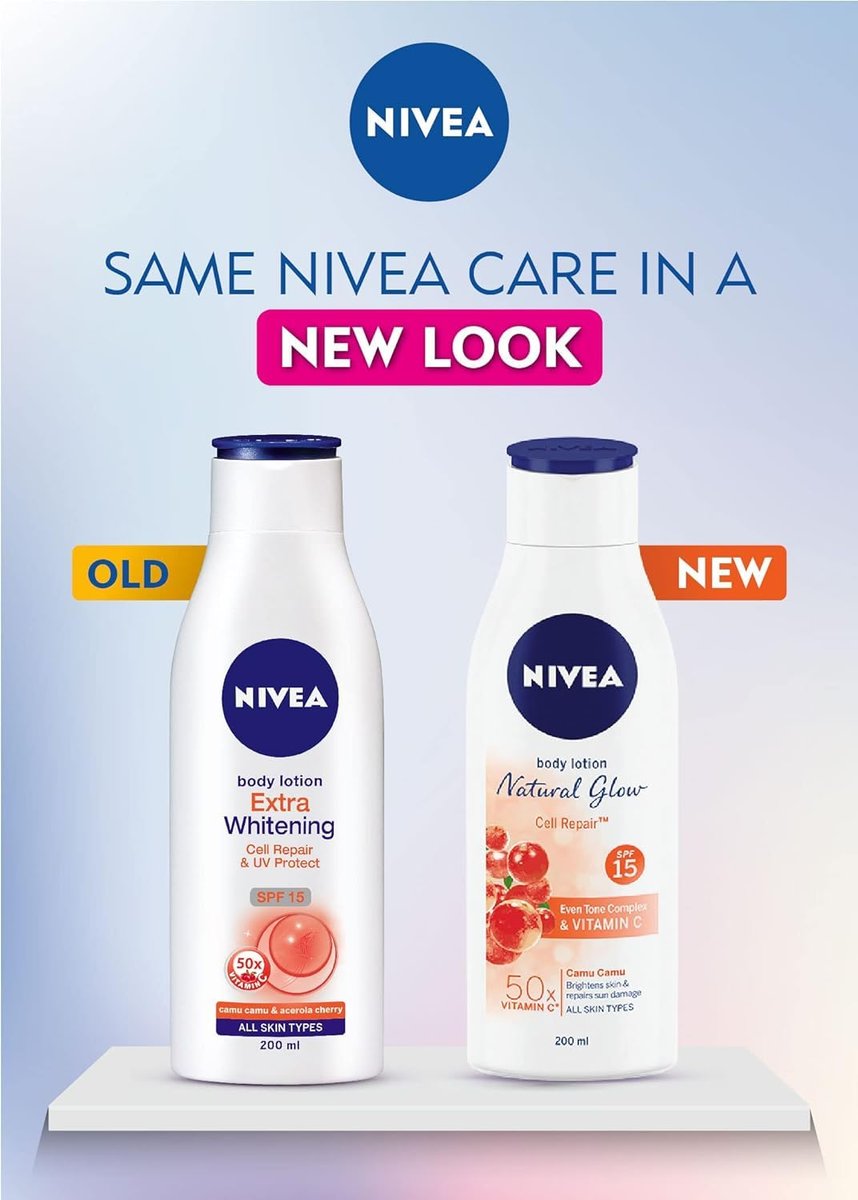 NIVEA Natural Glow Body Lotion with Vitamin C & SPF 15 – Cell Repair & Even Tone, 400ml Avelisse