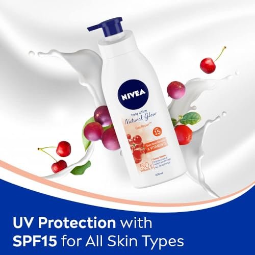 NIVEA Natural Glow Body Lotion with Vitamin C & SPF 15 – Cell Repair & Even Tone, 400ml Avelisse