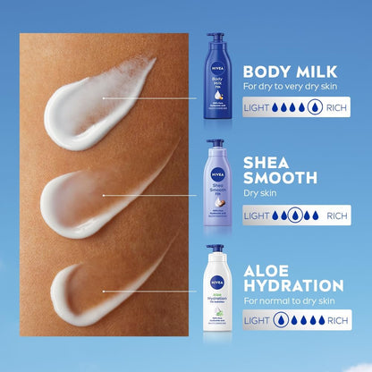 NIVEA Nourishing Body Milk for Very Dry Skin, 400ml – Richly Caring Moisturizer