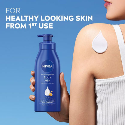 NIVEA Nourishing Body Milk for Very Dry Skin, 400ml – Richly Caring Moisturizer