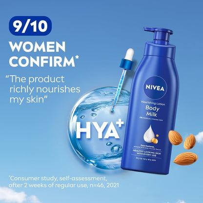 NIVEA Nourishing Body Milk for Very Dry Skin, 400ml – Richly Caring Moisturizer