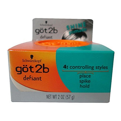 Got2b Stackable Defiant Shine Pomade 2 Oz (Pack of 3) – High Hold, High Shine Hair Styling Avelisse