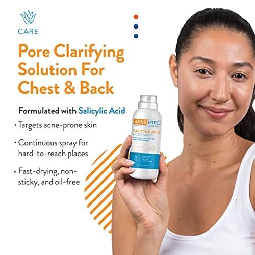 AcneFree Salicylic Acid Body Spray for Chest and Back - Pore Clarifying Solution, 5 oz - görsel 10