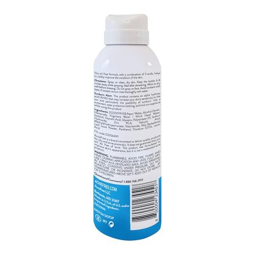 AcneFree Salicylic Acid Body Spray for Chest and Back - Pore Clarifying Solution, 5 oz - görsel 12