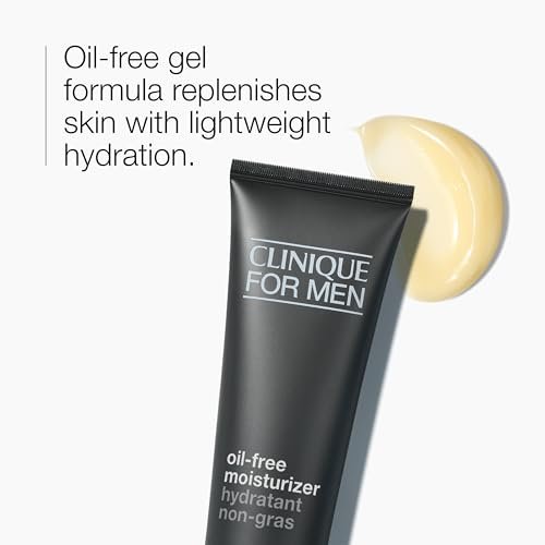 Clinique For Men Oil-Free Hydrating Face Moisturizer With Barley, Sunflower + Cucumber | For Oily Skin Types, 3.4 Fl Oz Avelisse