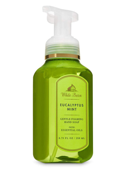 Bath & Body Works White Barn Eucalyptus Mint Gentle Foaming Hand Soap, 8.75 Fl Oz - New Packaging Avelisse