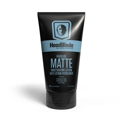 HeadBlade HeadLube Matte Moisturizer Lotion for Men - 5 oz - Grease-Free Hydration for Smooth Heads
