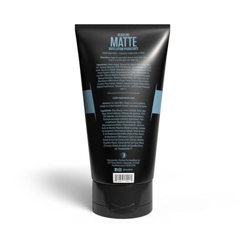 HeadBlade HeadLube Matte Moisturizer Lotion for Men - 5 oz - Grease-Free Hydration for Smooth Heads - görsel 3